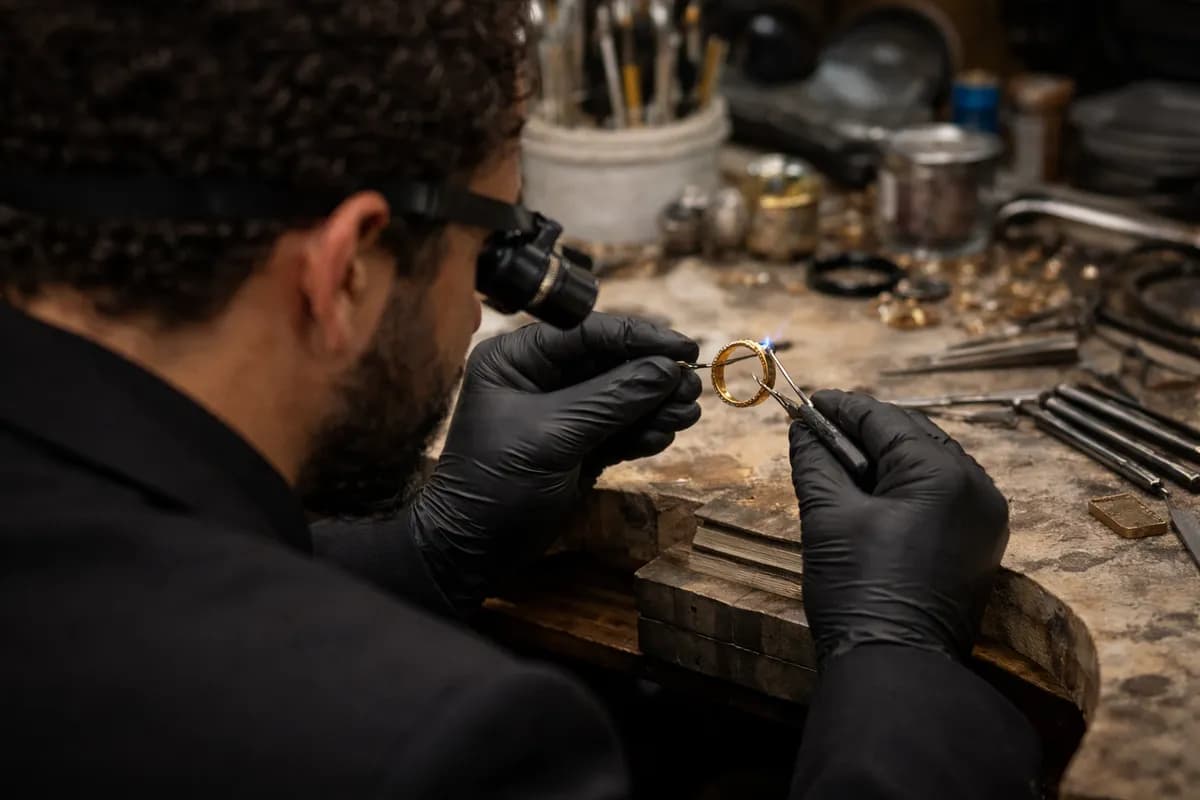 Jeweler working at bench – Phoenix Jewelry Knoxville
